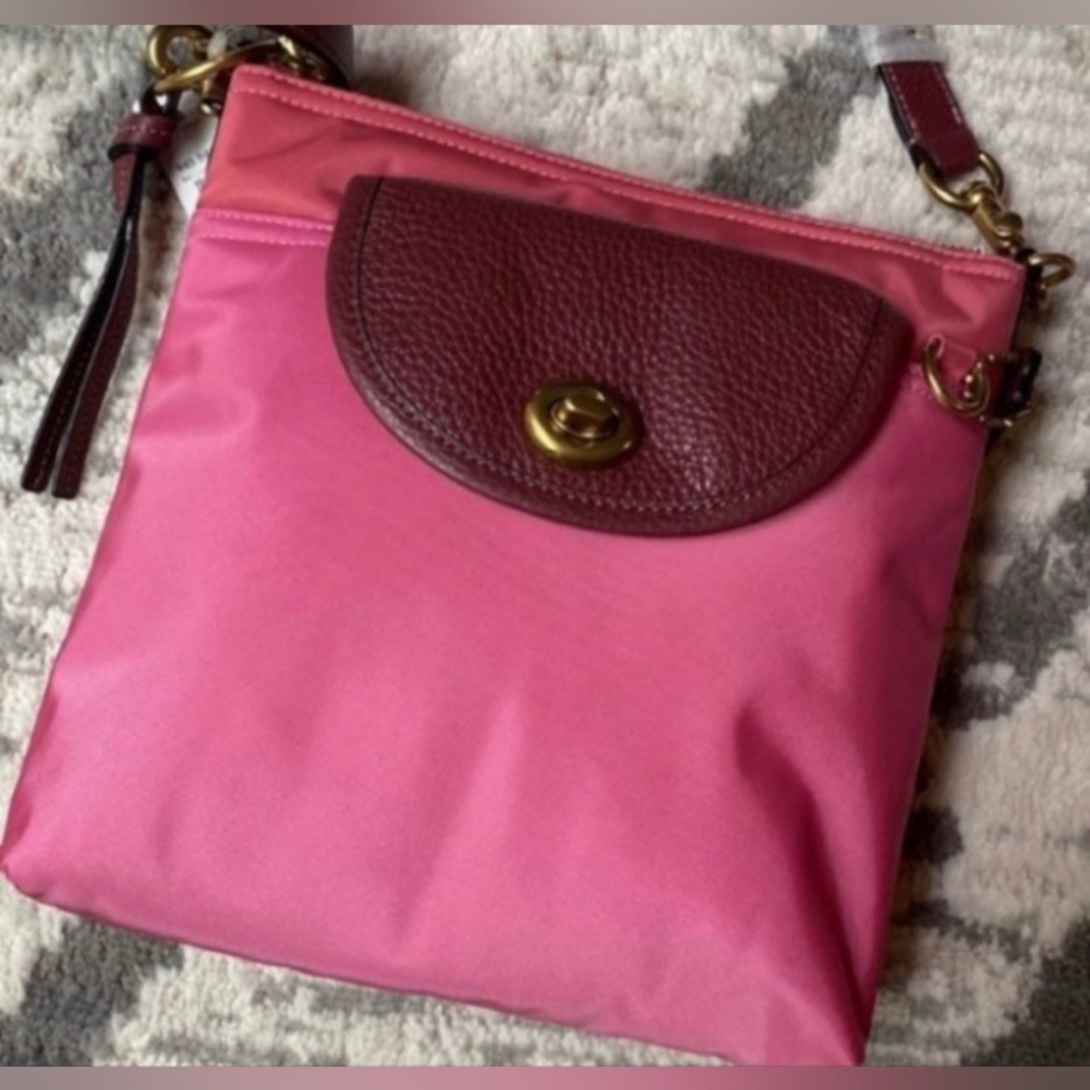 Coach Colorblock Nylon Cargo Crossbody (Orchid Multi) Nwt!💖
